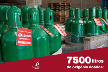 Lopes dá suporte logístico para entrega de 150 cilindros de Oxigênio